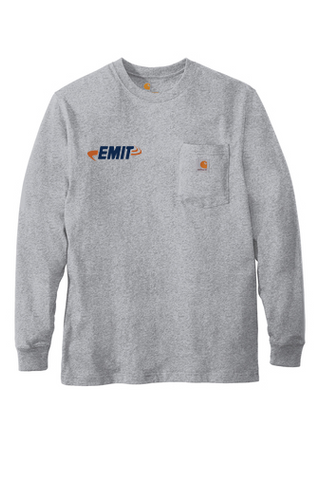 EMIT Men's Carhartt LS Pocket Tee CTK126- Heather Grey