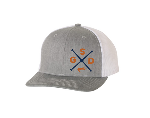 GSD Snapback Trucker Hat (Richardson #112) - Heather Grey/White